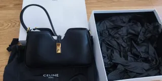 Borsa a spalla Celine Camille 16 in pelle nera