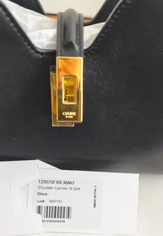 Borsa a spalla Celine Camille 16 in pelle nera