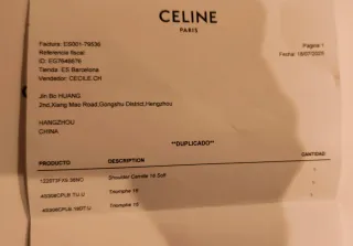 Borsa a spalla Celine Camille 16 in pelle nera