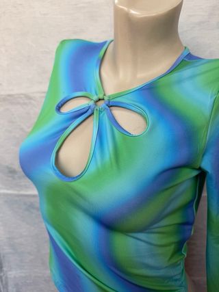 Top Crop Manga Larga Mujer sexy