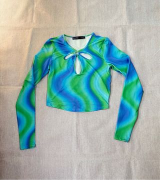 Top Crop Manga Larga Mujer sexy