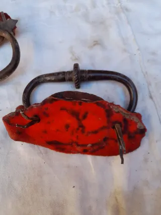 2 Asas Antiguas Bargueño Hierro Forjado
