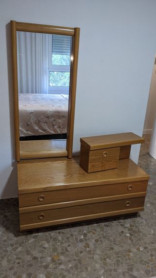 Muebles modulares dormitorio matrimonio roble