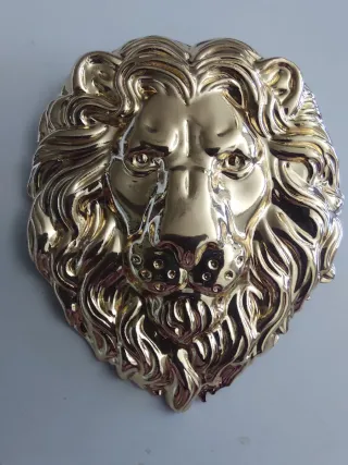 Broche Cabeza de León Dorado joyas bisutería mujer