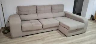 Sofá rinconero 3 plazas beige