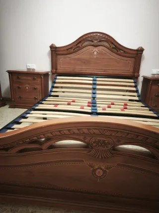 Cabecero y piecero cama 135cm madera