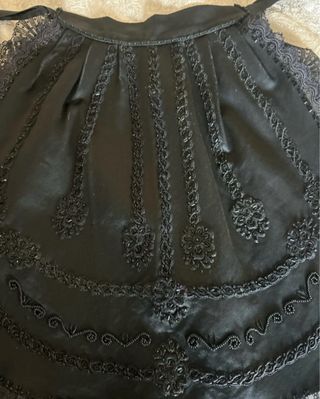 Grembiule Castellonera Nero con Ricamo