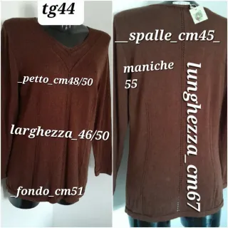 Maglione Essenze tg 44/L nuovo cotone marrone