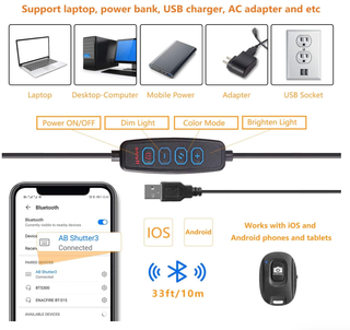 Aro de luz LED 12" con trípode y mando Bluetooth
