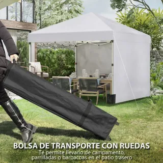Carpa Plegable 3x3m con 2 Paredes