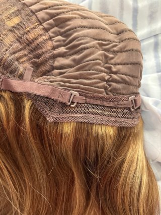 Peluca pelo humano beige y marrón
