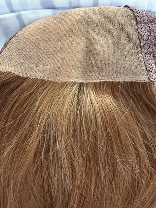Peluca pelo humano beige y marrón