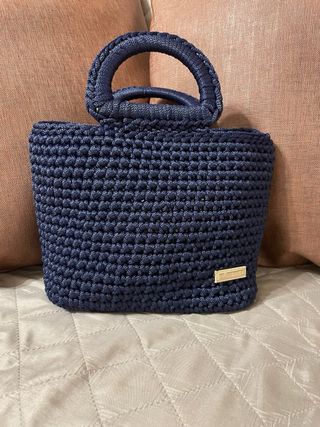 Borsa fatta a mano blu