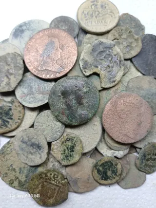 Lote 55 Monedas Antiguas Varias Épocas
