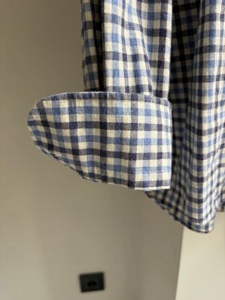 Camisa Grigio cuadros hombre