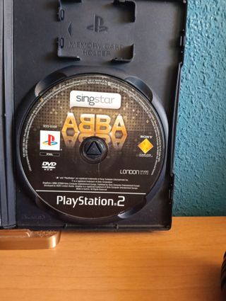 Micrófonos Singstar + Singstar Abba.Playstation 2.