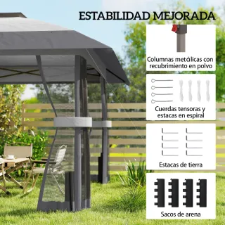 Carpa Plegable 4x4m Doble Techo