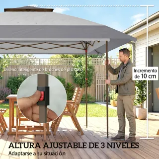 Carpa Plegable 4x4m Doble Techo