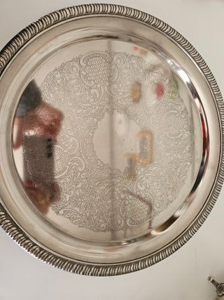 Juego de Café y Té Plateado (3 piezas + bandeja)