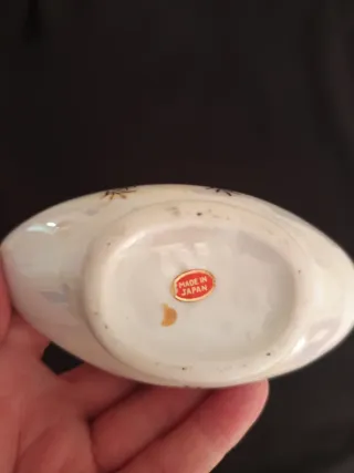 Lámpara de aceite antigua porcelana japonesa.