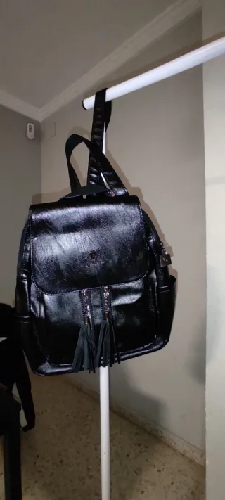 Bolso mochila marrón oscuro como nuevo