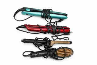 Lote plancha pelo, rizador y cepillo eléctrico