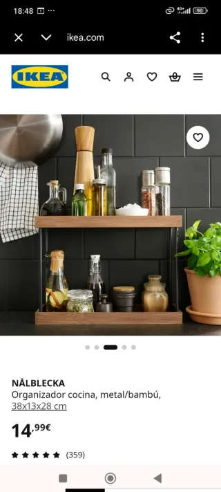 Organizador Cocina Bambú Nalblecka Ikea