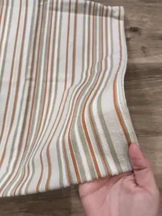 Fundas de cojín a rayas beige y marrón