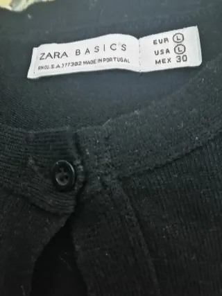 Bolero Zara Negro Talla L