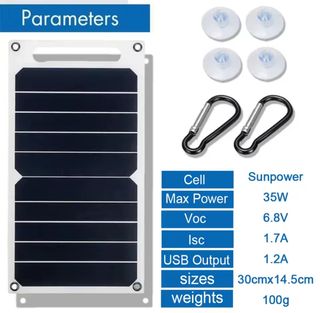 Panel Solar Portátil USB 5V Camping