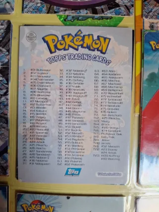 Álbum Pokémon 1996 Pikachu