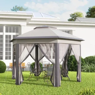 Carpa Plegable 4x3,4m Doble Techo Mosquitera