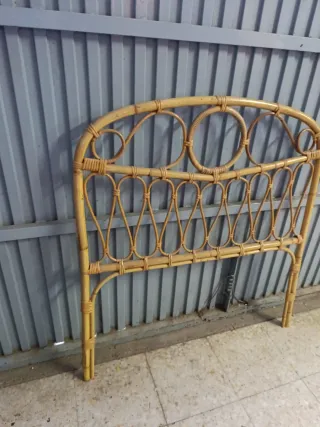 Cabecero de mimbre estilo vintage