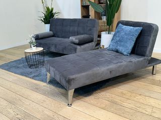 Sofá Cama Chaise Longue Gris