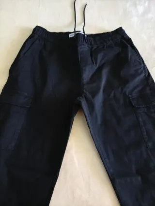 Pantalón Cargo Bershka Negro Hombre