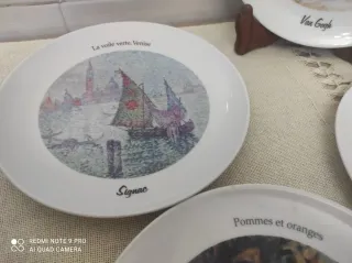 Set 4 Piatti Porcellana D'Autore da collezione