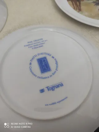 Set 4 Piatti Porcellana D'Autore da collezione