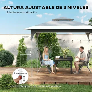 Carpa Plegable 3.5x3.5m Ajustable