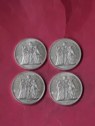 5 PESOS MEXICO 1947/48 (3)+10 FRANCOS (4).FERNANDO