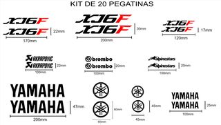 Kit 20 Pegatinas Yamaha XJ6F en dos colores