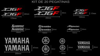 Kit 20 Pegatinas Yamaha XJ6F en dos colores