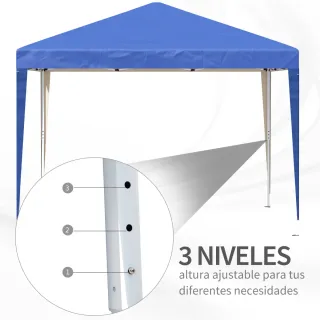 Carpa Gazebo Plegable 3x3m Ajustable