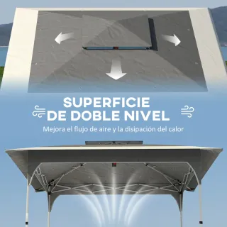 Carpa Gazebo Plegable 3x3m Ajustable