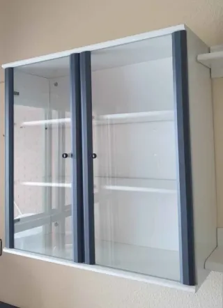 Vitrina de pared con un diseño moderno y funcional