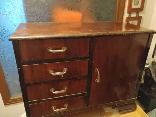 Mueble auxiliar antiguo madera