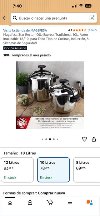 Olla Express Magefesa Inoxtar 10L