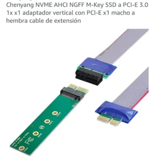 Adaptador Vertical PCIe x1 Macho a Hembra