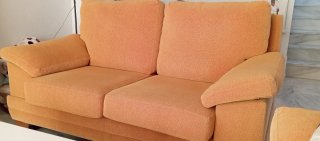 SUPER OFERTA!!! Sofá 3 y 2 plazas color teja