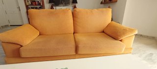 SUPER OFERTA!!! Sofá 3 y 2 plazas color teja