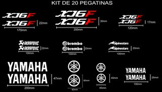 Kit 20 Pegatinas Yamaha XJ6F en dos colores
